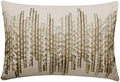 The HomeCentric Decorative Ivory Pack of 2, Silk Embroidery, Sequins Beaded by TheHomeCentric