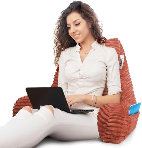 Nestl Reading Pillow with Shredded Memory Foam, Luxe Cut Plush Back Pillow - Image 7