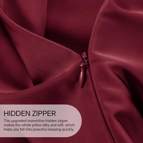 INFIIXSO Silk Pillow Cases 2 Pack, Standard Size, Hidden Zipper - Image 5