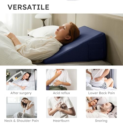 Bedluxe Wedge Pillow, 10 inch Bed Wedge Pillow - Image 4