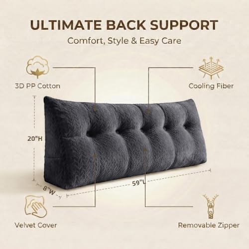 Headboard Pillow Queen Size, Reading Pillow - Image 2