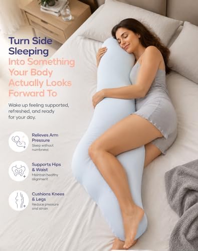 Body Cooling Pillow, Double Wave Curve Side Sleeper Pillow, Cooling Side - Image 6
