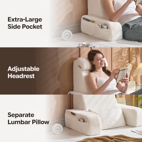 X-Large Reading Pillow for Bed Sitting Up - Image 6