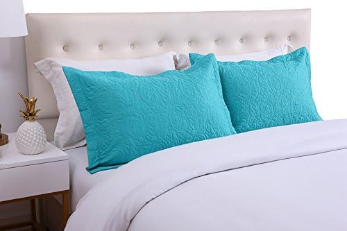 MarCielo 2-Piece Embroidered Pillow Shams, Decorative Microfiber Pillow Covers - Image 2