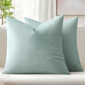 MIULEE Velvet Throw Pillow Covers 18x18 Inch Pack of 2 Aqua Haze by MIULEE