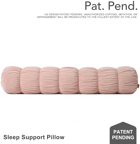 Pat. Pend. Small Body Pillow for Adults, 39 Inch, Soft Pastel Pink - Image 2