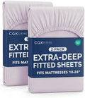 CGK Linens 2 Pack Extra Deep Twin XL Fitted Sheets by CGKUnlimited