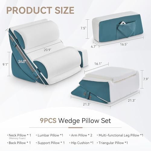 Yojoker 9PCS Orthopedic Bed Wedge Pillow Set - Image 5