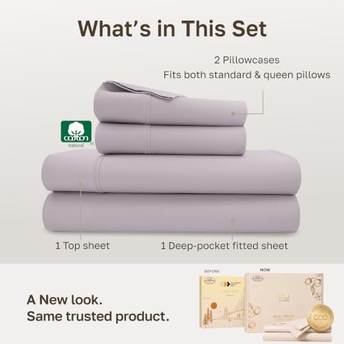 California Design Den Soft 100% Cotton Sateen Queen Size Bedsheets Set - Image 3