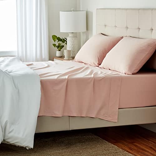 Amazon Basics 4 Piece Breathable 100% Cotton Jersey Knit Bed Sheet Set by AmazonBasics