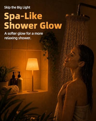 EZVALO Spa-Like RGB Shower Lamp – Waterproof Bathroom Lamp with Remote, Rechargeable Cordless Mood Light, 3 Color Temps & 80 RGB Colors for Relaxing Bathroom & Bathtub Experience (2 Packs) - Image 2