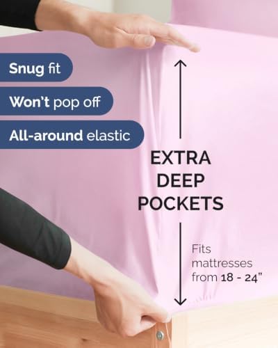 CGK Linens 2 Pack Extra Deep King Fitted Sheets - Image 2