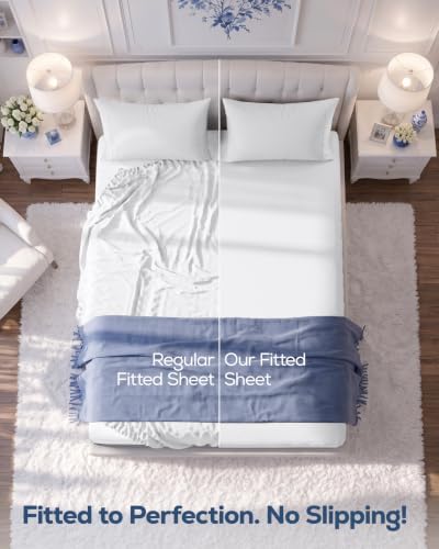 Twin Fitted Sheet, Ultra Soft Fits Up to 15 Inch Deep Pocket - Image 3
