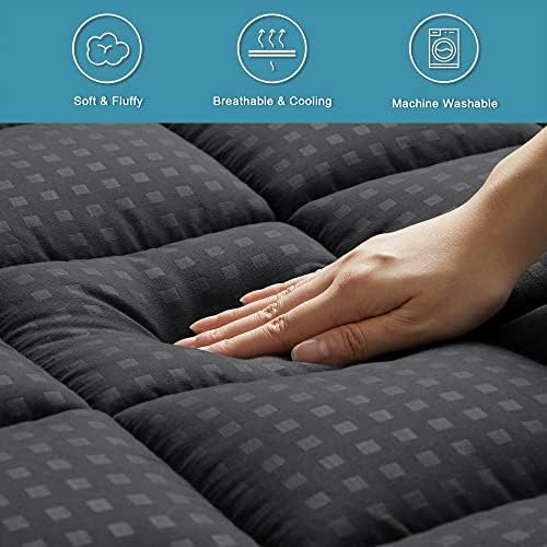 HYLEORY Queen Mattress Pad Quilted Fitted Mattress Protector Cooling Pillow Top - Image 4
