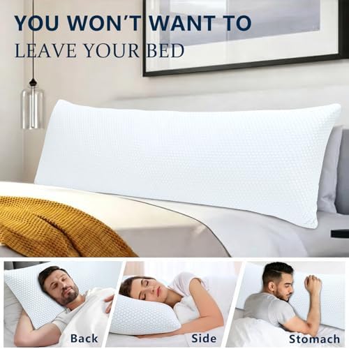 1 MIDDLE ONE Cooling Body Pillow, Memory Foam Body Pillows - Image 5