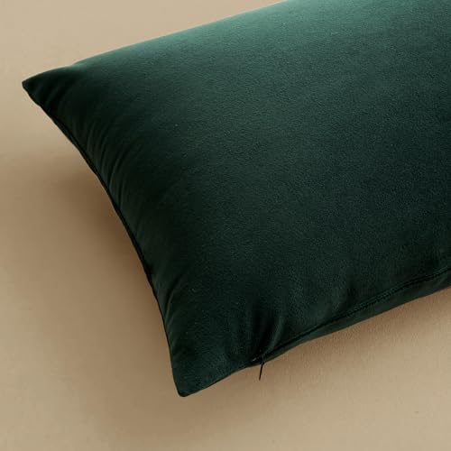 MIULEE Velvet Throw Pillow Covers 16x16 Inch Pack of 2 Army Green - Image 6