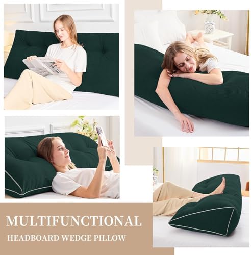 Sasttie Headboard Pillow King, Wedge Pillow Headboard - Image 2