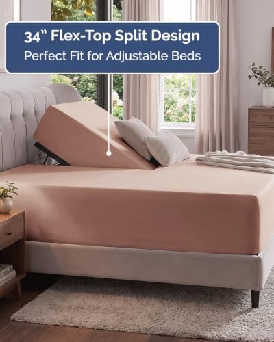 CGK Linens Extra Deep Flex Top Split Head King Fitted Sheet Only - Image 3