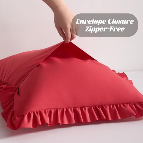 BEDSUM Queen Ruffled Pillow Shams - Image 5