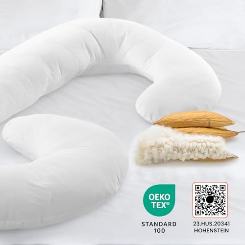 Cheer Collection Natural Kapok J Shaped Body Pillow - Image 5