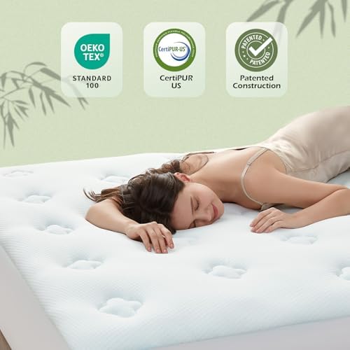 Hansleep Full Size Mattress Topper Memory Foam, Full Foam Mattress Pad - Image 5