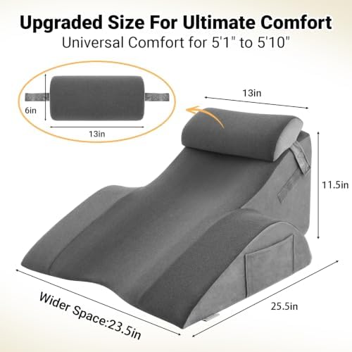 Vekkia XL Back Support Pillow, Dual-Layer Foam - Image 2