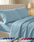 California Design Den 100% Cotton Sateen Bed Sheets Queen Size, Sky Blue by CaliforniaDesignDen