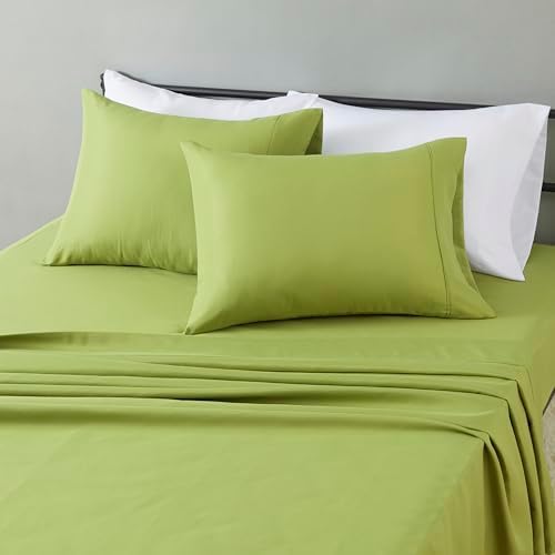 Amazon Basics Lightweight Microfiber 4-Piece Bed Sheet Set, Oliver Light by AmazonBasics