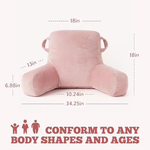 Reading Pillow for Bed, Back Pillow for Bed Sitting Up, Lumbar Support Pillow - Image 2