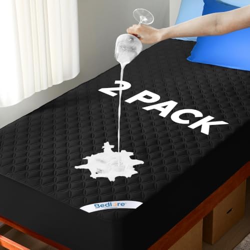 BEDLORE 2 Pack Waterproof Mattress Protector, Twin XL Size Mattress Pad by Bedlore