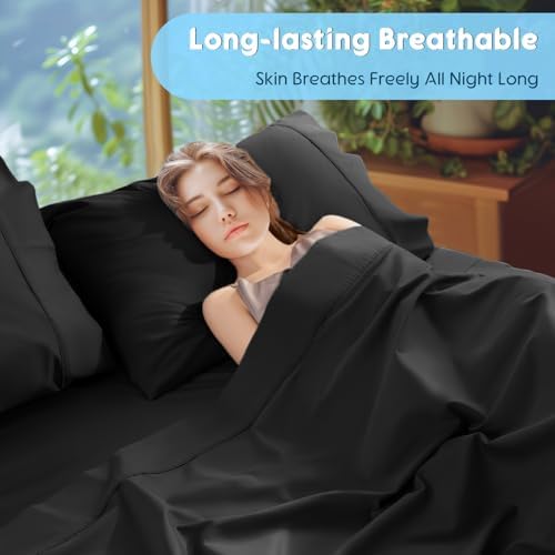 SONORO KATE 1000 Series 100% Egyptian Cotton King Sheets, Extra Deep Pocket - Image 6