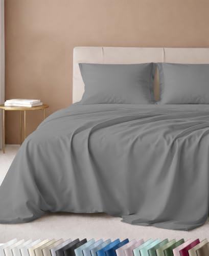 California Design Den 600 Thread Count Full Size Bed Sheet Set, Mist Grey by CaliforniaDesignDen