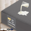 OhGeni 100% Waterproof Mattress Protector, Queen Size Gray Soft Bamboo Viscose by OhGeni