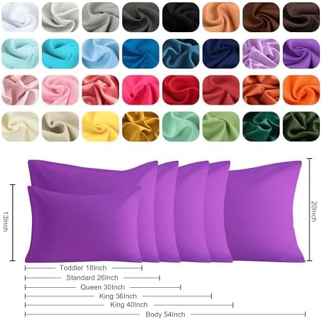 King Pillow Cases, 2 Pack, 20x36 in, Microfiber - Image 6