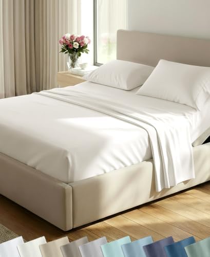California Design Den 100% Cotton Sateen Split King Sheets Set by CaliforniaDesignDen