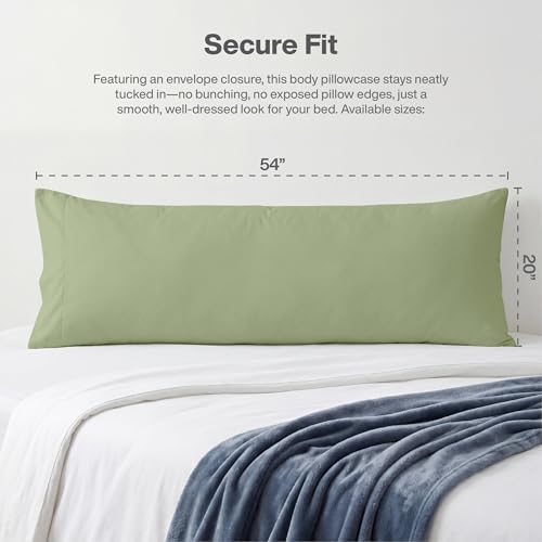QUEENSBAY Body Pillow Case, 1 Pack, Soft Microfiber Long Pillow Cover, - Image 4