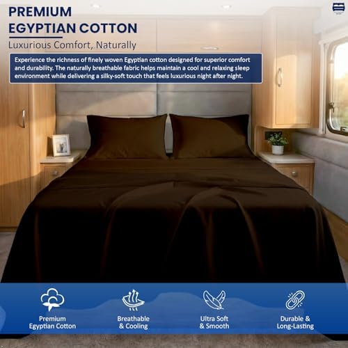 Cottingon 4 PC Cal King Sheets Fits 16" Deep, Egyptian Cotton - Image 2