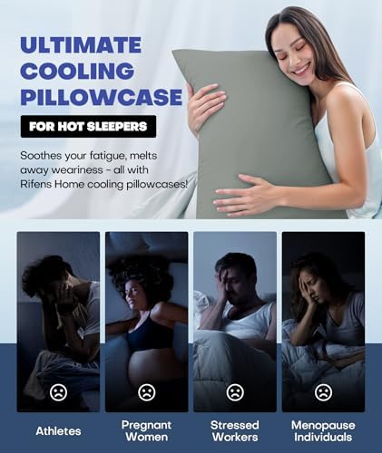 Ultra-Chill Cooling Pillowcase for Hot Sleepers, Softer Than Silk Pillow Cases - Image 6