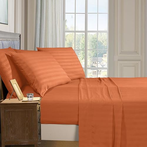 Elegant Comfort 4-Piece Damask Stripe Sheet Set - Image 2