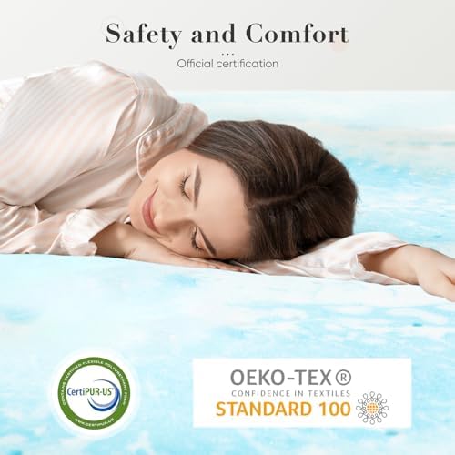 DUMOS Mattress Toppers Memory Foam Queen Size, 4 Inch Thick Bed Topper Pad - Image 6
