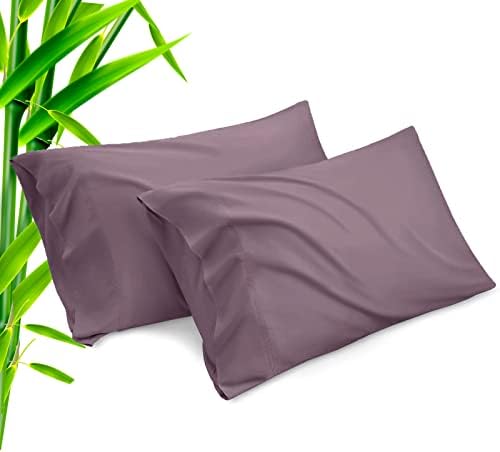Pillow Cases Standard Size 2 Pack, Bamboo Rayon Cooling Pillowcases by TELUS