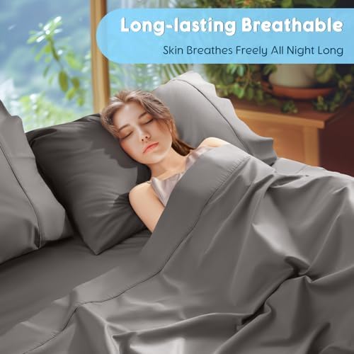 SONORO KATE 1000 Series 100% Egyptian Cotton King Sheets, Extra Deep Pocket - Image 6