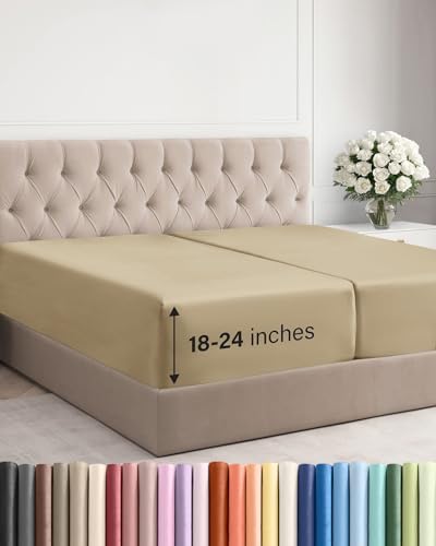 CGK Linens Extra Deep Split King Fitted Sheet by CGKUnlimited