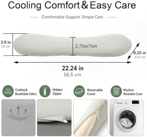 Lumbar Support Pillow for Bed, Memory Foam Lower Back Pillow for Sleeping - Image 3