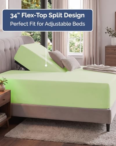 CGK Linens Deep Flex Top Split Head King Fitted Sheet - Image 3