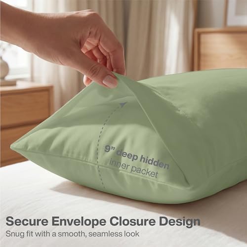 QUEENSBAY Body Pillow Case, 1 Pack, Soft Microfiber Long Pillow Cover, - Image 3