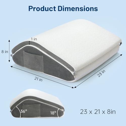 Vekkia Knee Wedge Pillow for Back Sleeping, Dual-Layer Adjustable Leg Pillow - Image 2