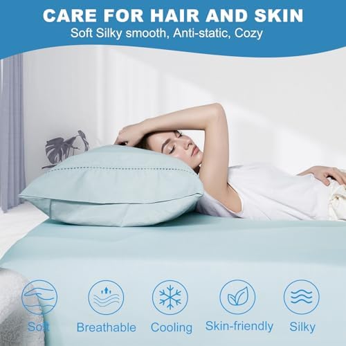 Cooling Pillow Cases Set of 2, Standard Size Cool Pillowcases - Image 5