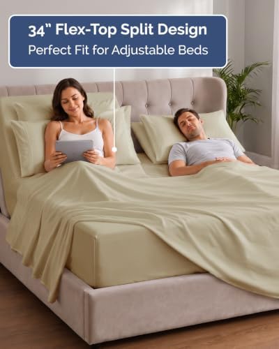 Extra Deep Flex Top Split Head King Sheet Set - Image 3