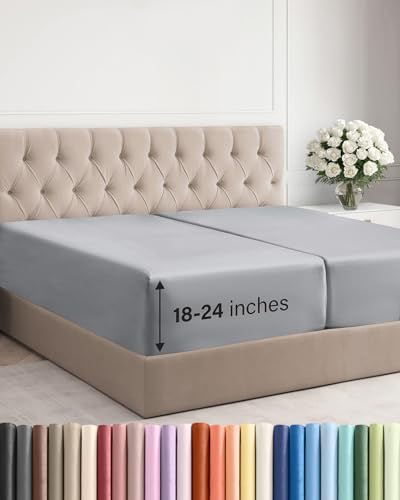 CGK Linens Extra Deep Split King Fitted Sheet Only by CGKUnlimited